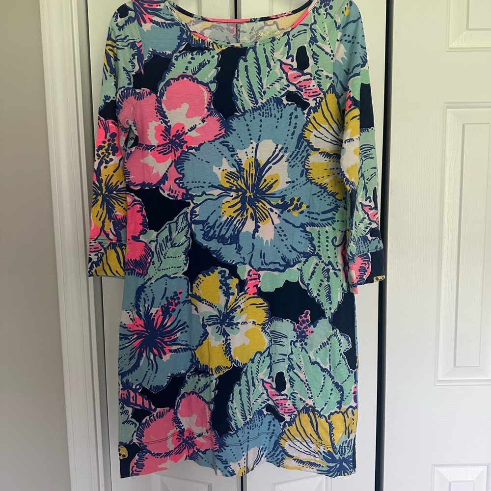 Lilly Pulitzer Long Sleeve Dress in Vibrant Floral
